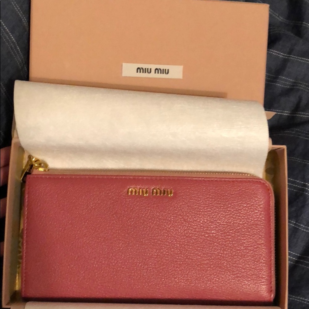 Miu Miu Madras Zip Wallet